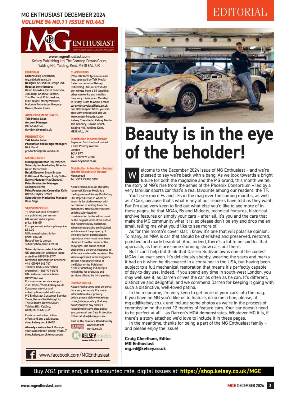 MG Enthusiast Preview Pages