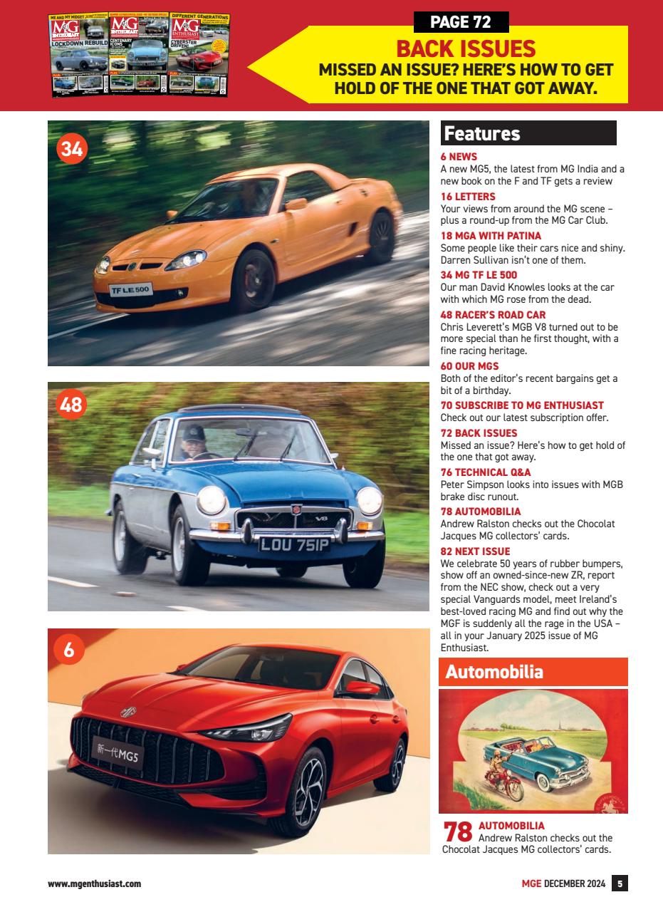 MG Enthusiast Preview Pages