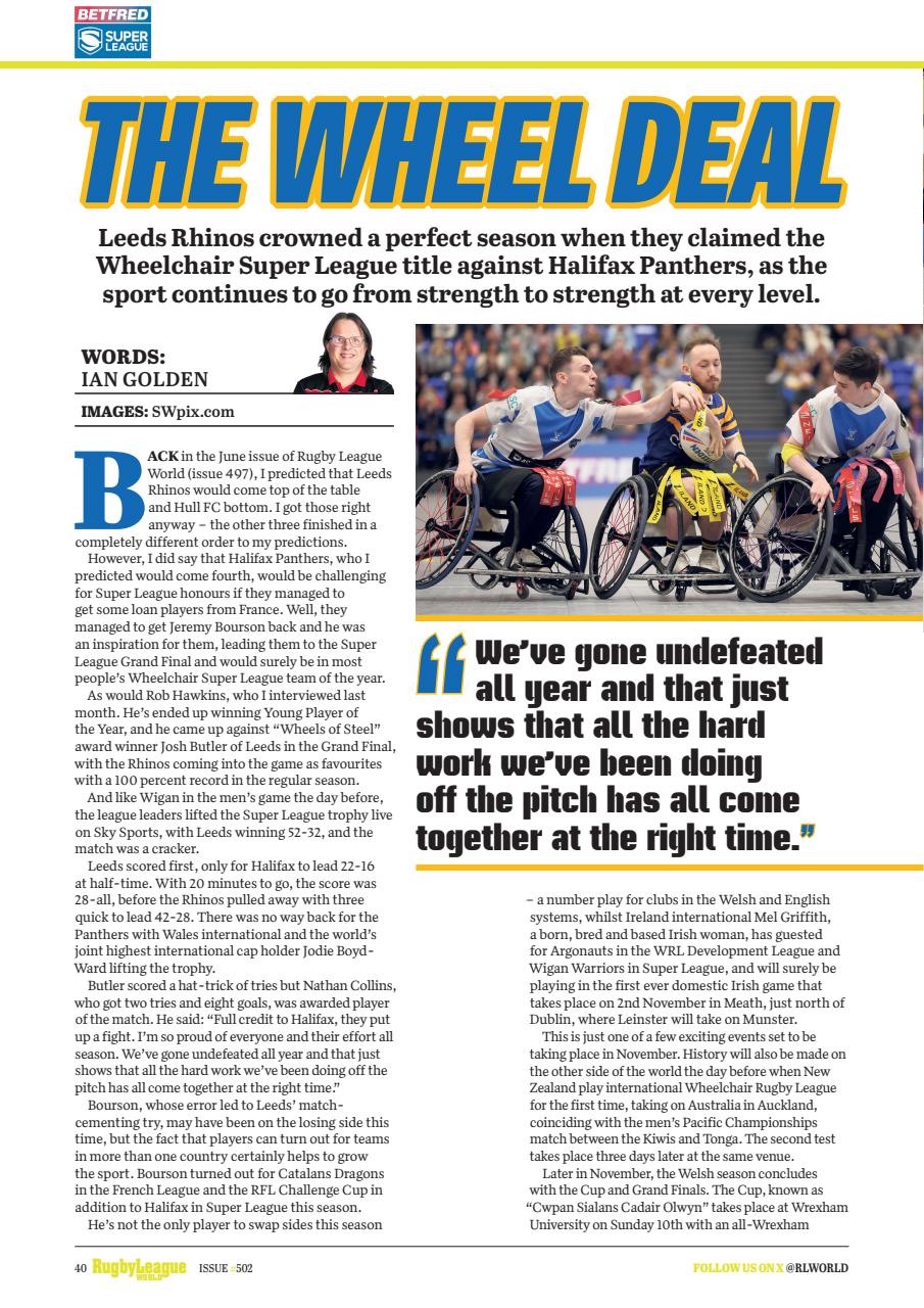 Rugby League World Preview Pages