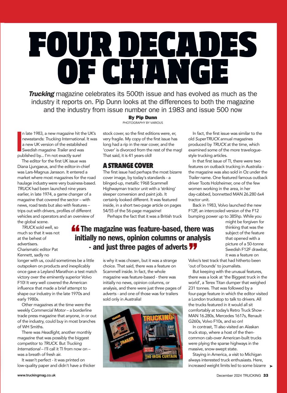 Trucking Magazine Preview Pages