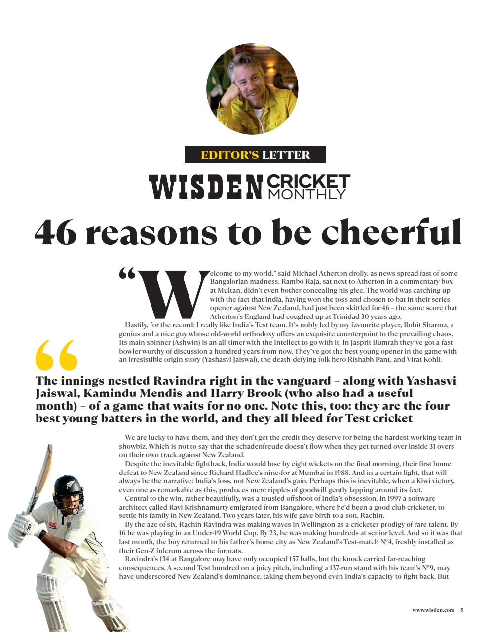 Wisden Cricket Monthly Preview Pages