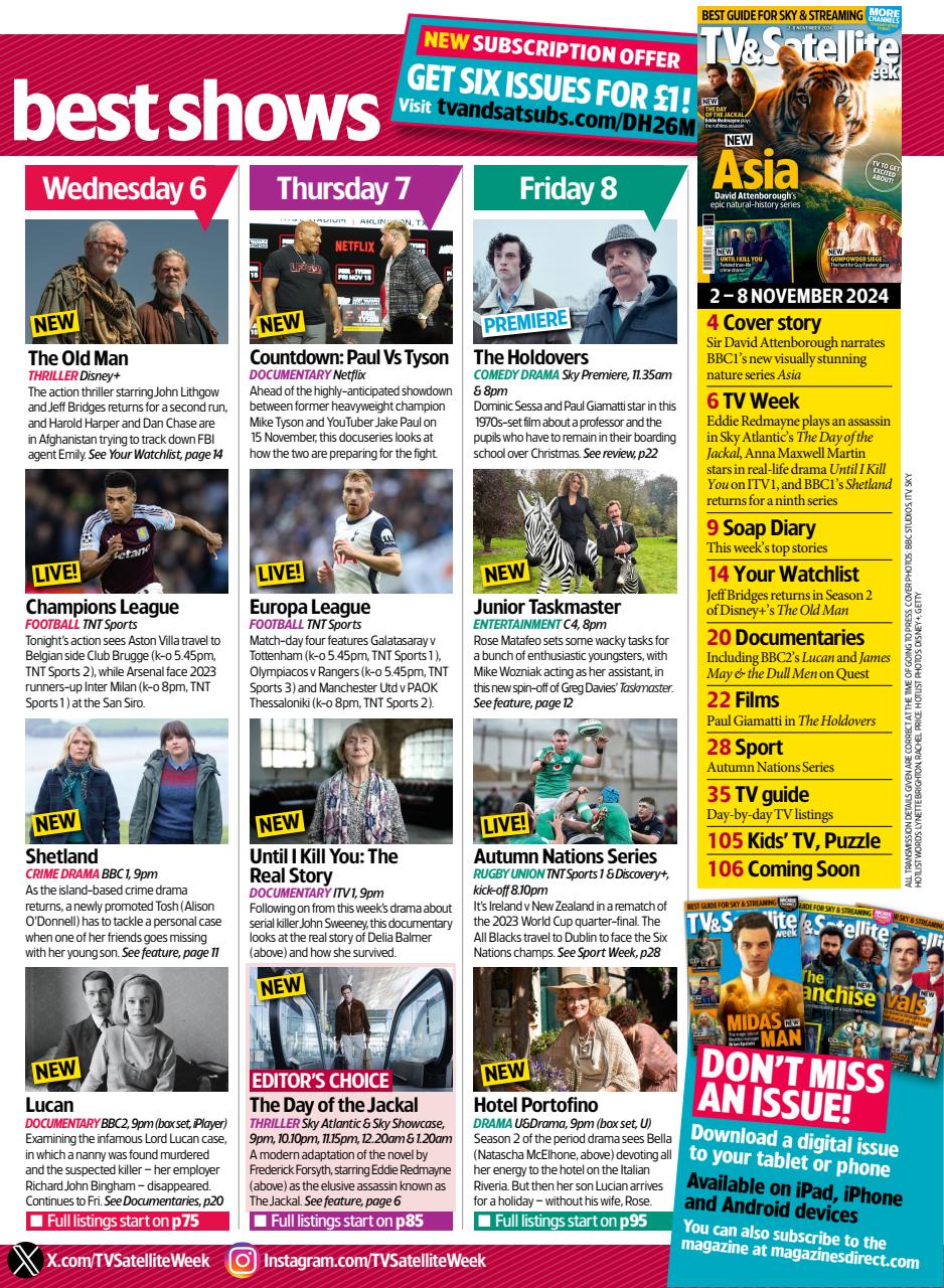 TV & Satellite Week Preview Pages