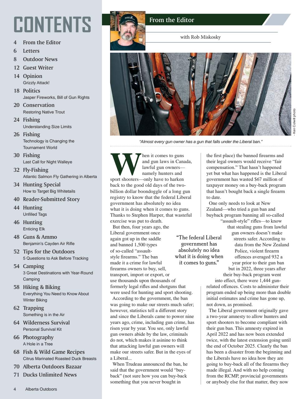 Alberta Outdoors Preview Pages