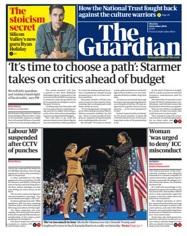The Guardian Newspaper issue Monday, 28 October 2024