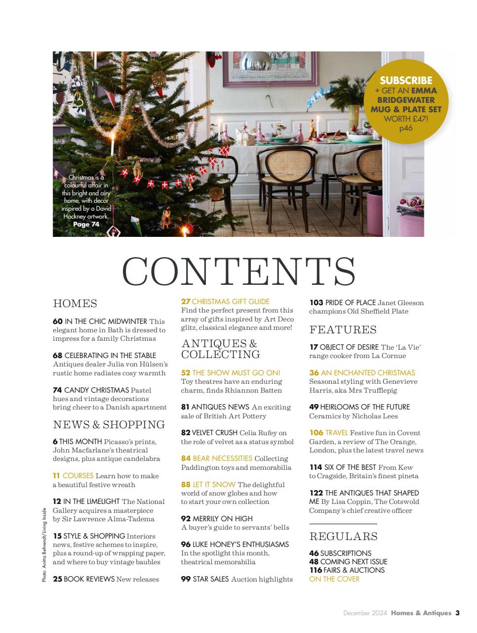 Homes & Antiques Magazine Preview Pages
