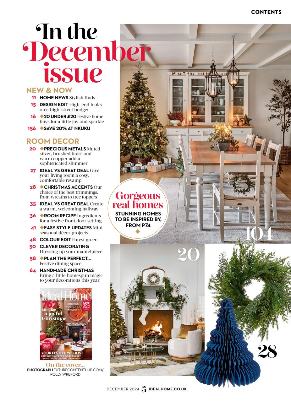 Ideal Home Magazine Subscriptions and December 2024 Issue