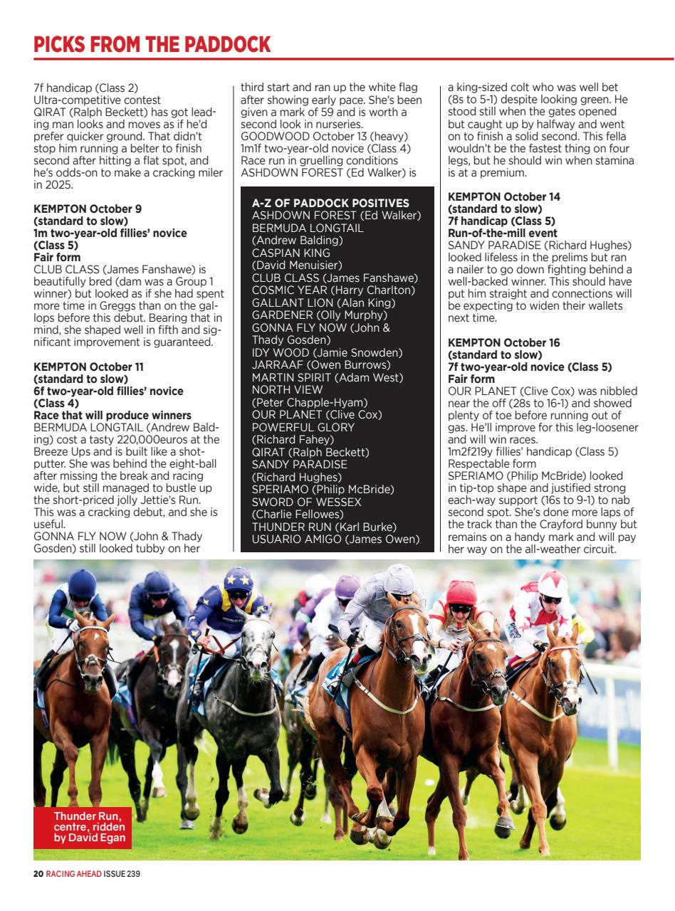Racing Ahead Preview Pages