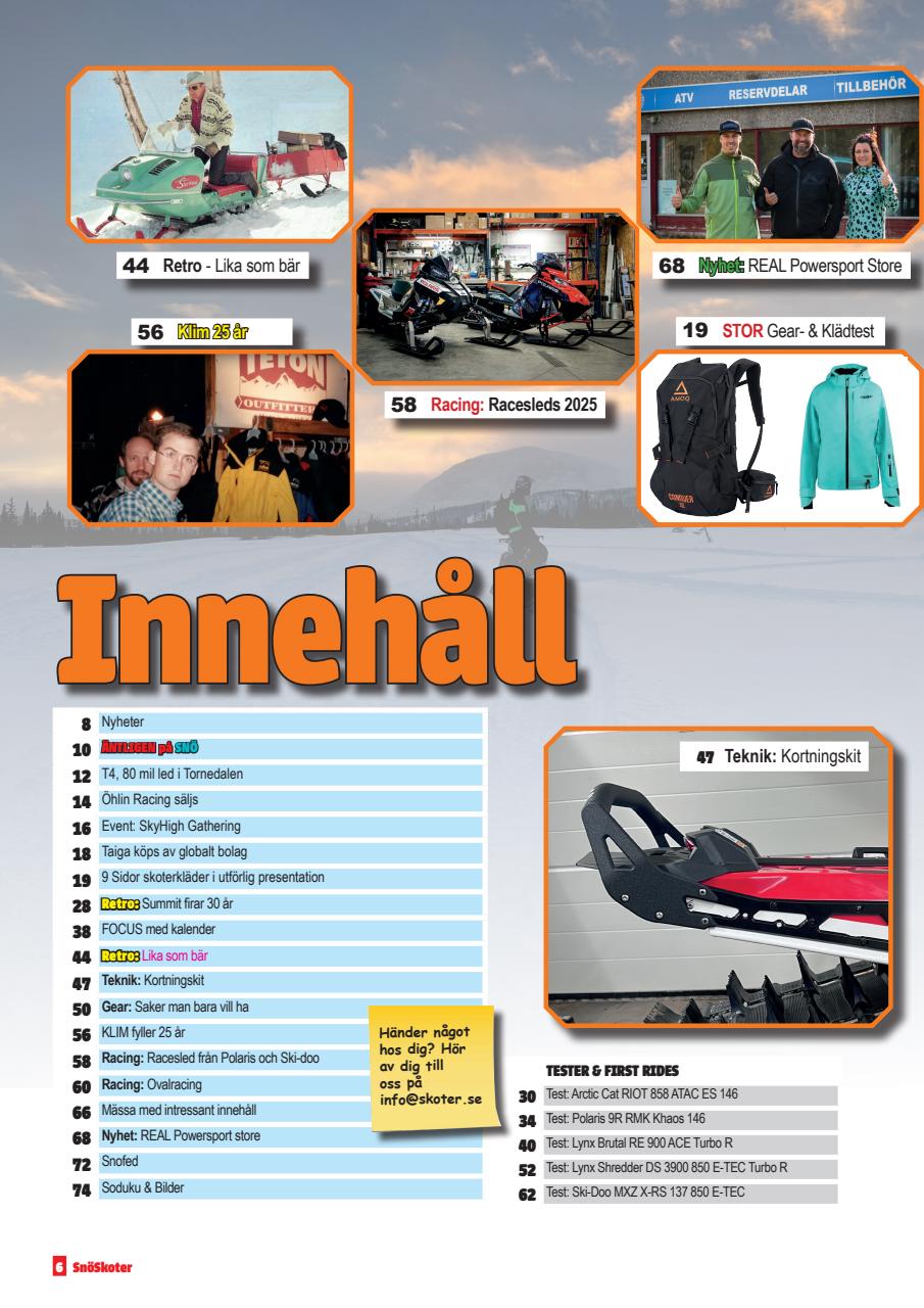 Tidningen Snöskoter Preview Pages