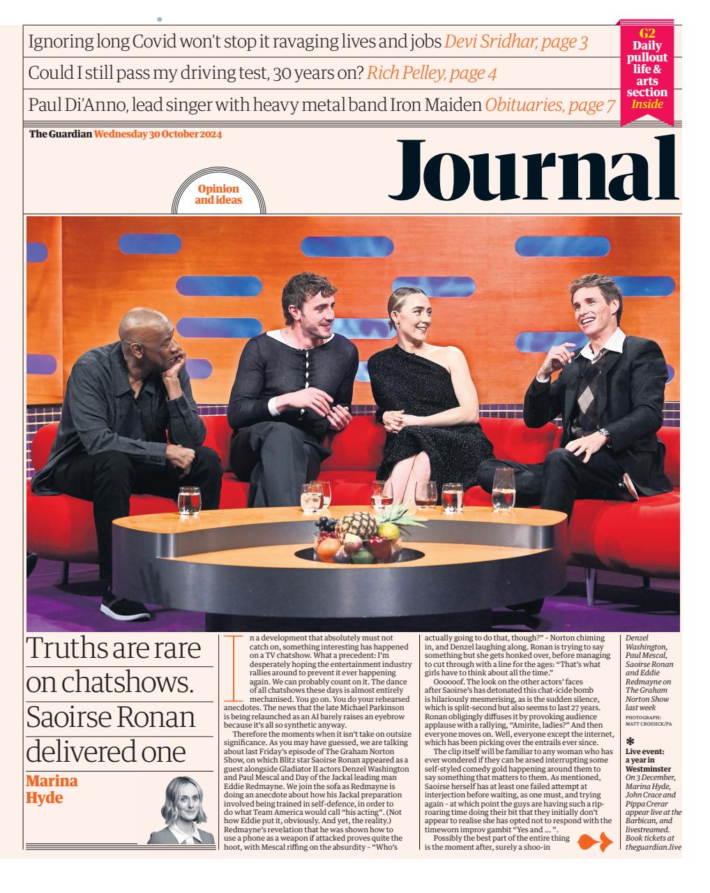 The Guardian Newspaper Preview Pages