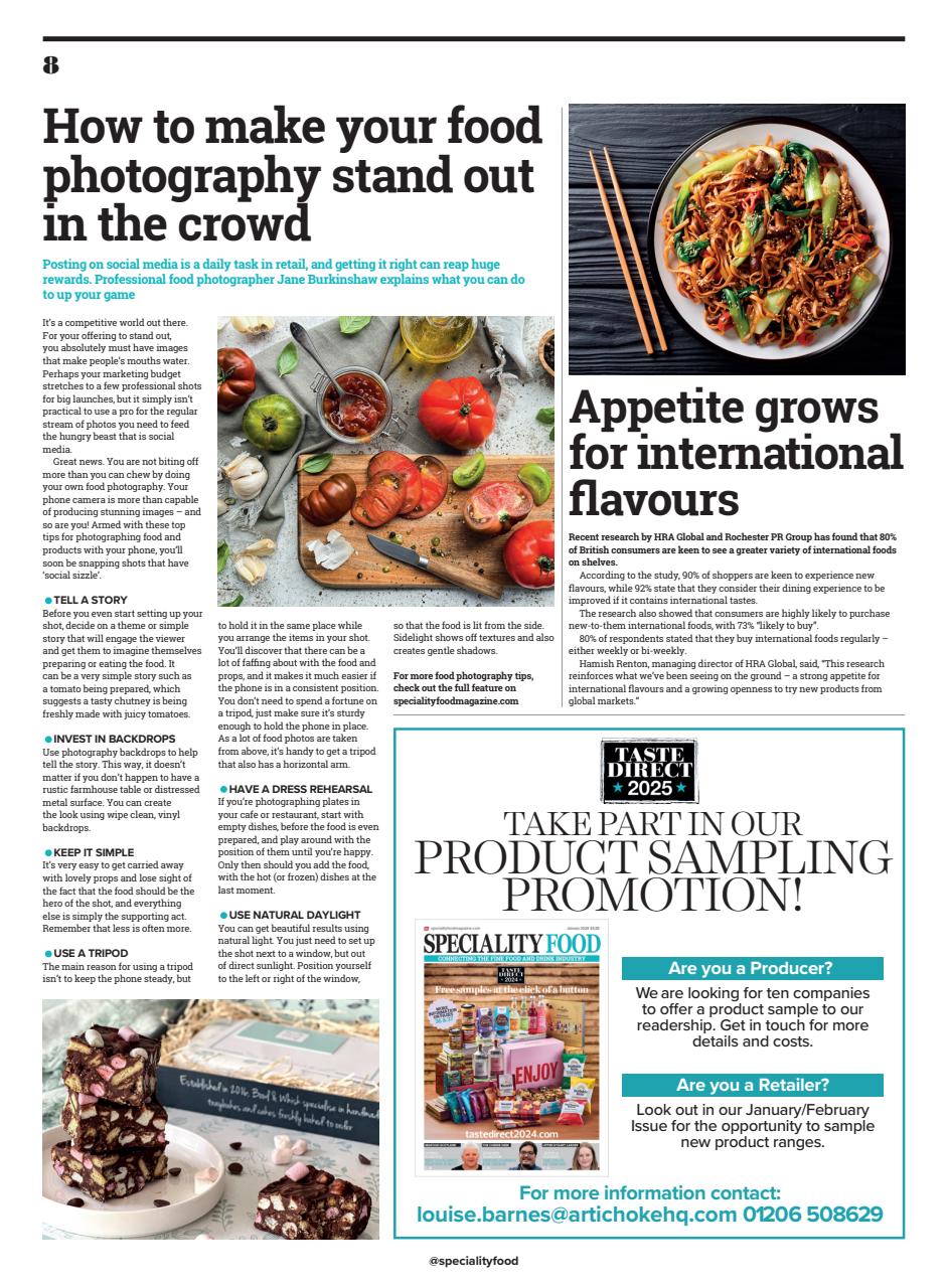 Speciality Food Preview Pages