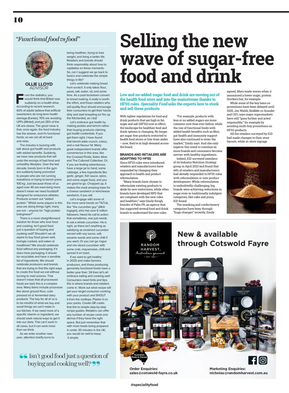 Speciality Food Preview Pages
