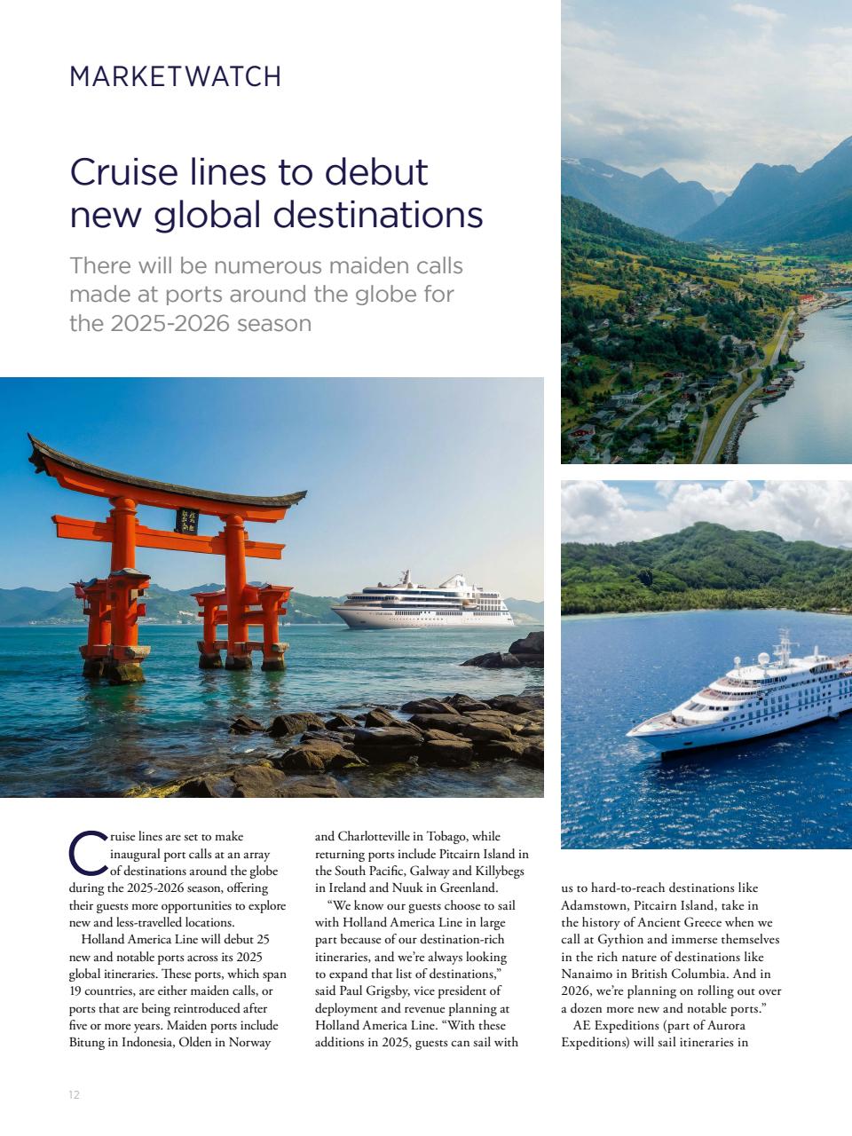 Cruise & Ferry Preview Pages