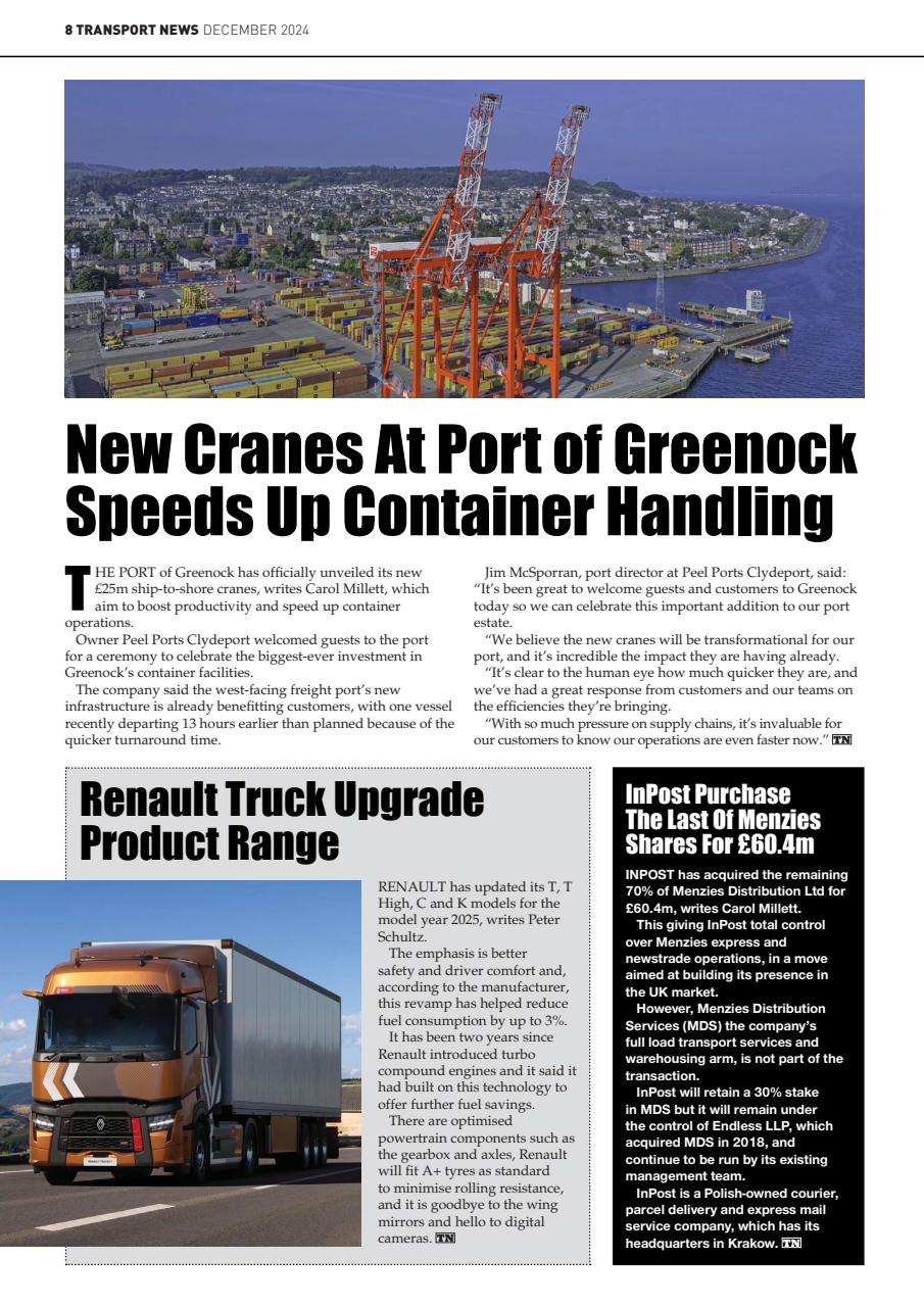 Transport News Preview Pages