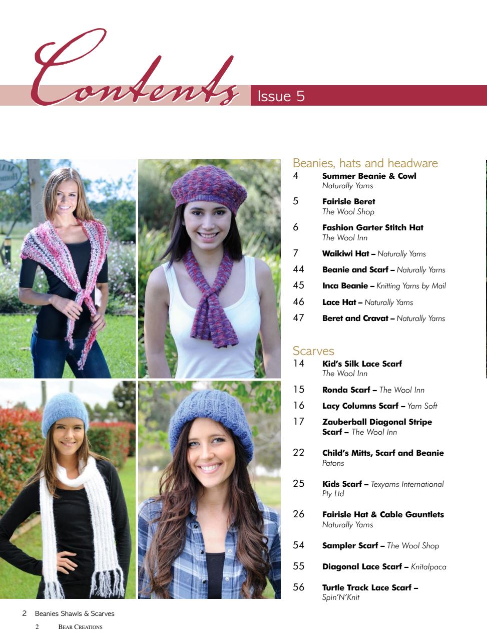 Beanies Shawls and Scarves Preview Pages