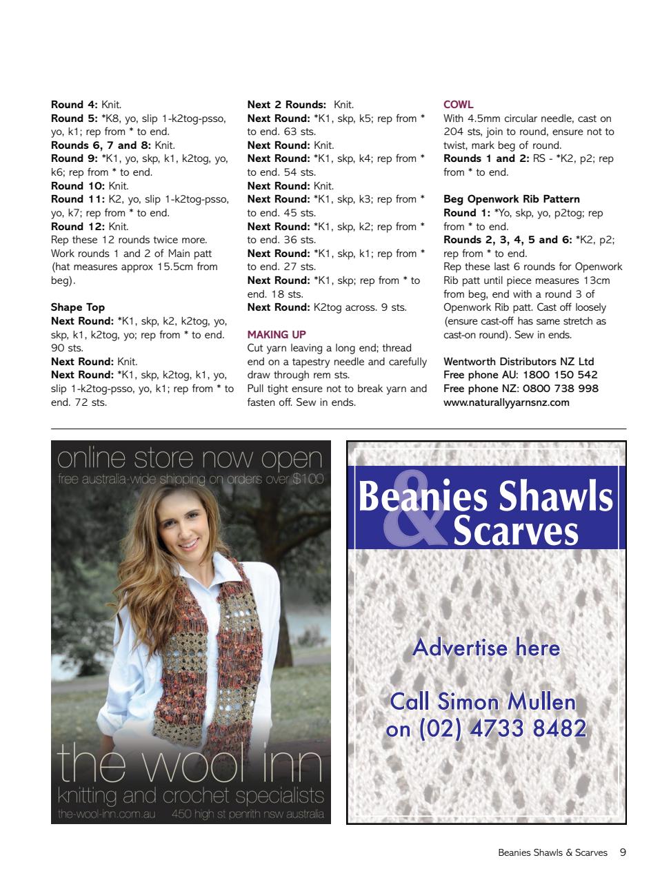 Beanies Shawls and Scarves Preview Pages