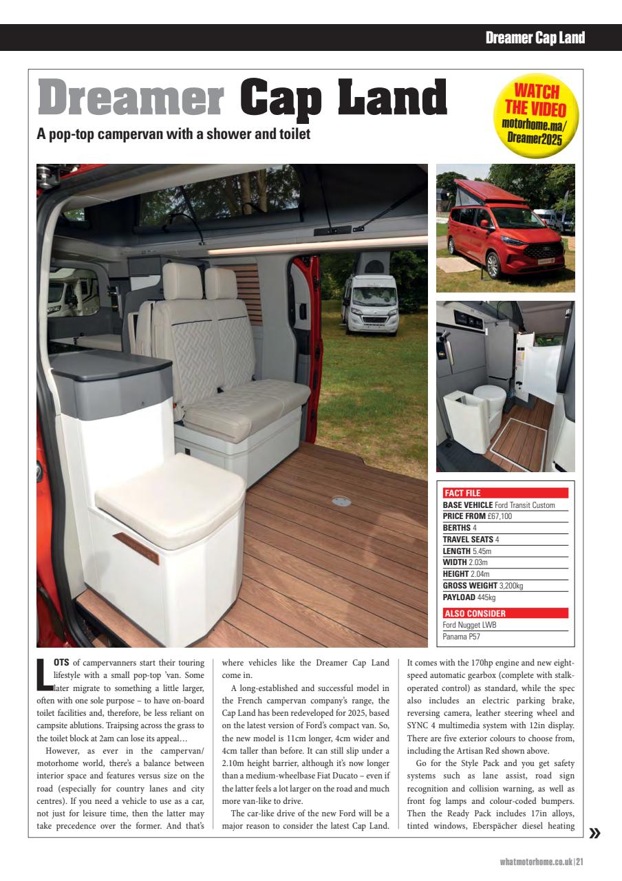 What Motorhome magazine Preview Pages