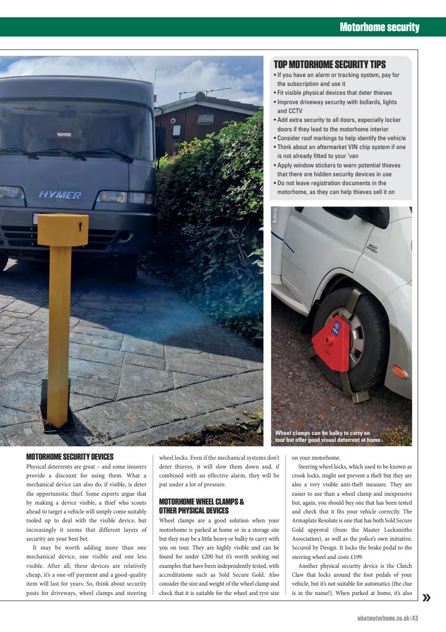 What Motorhome magazine Preview Pages