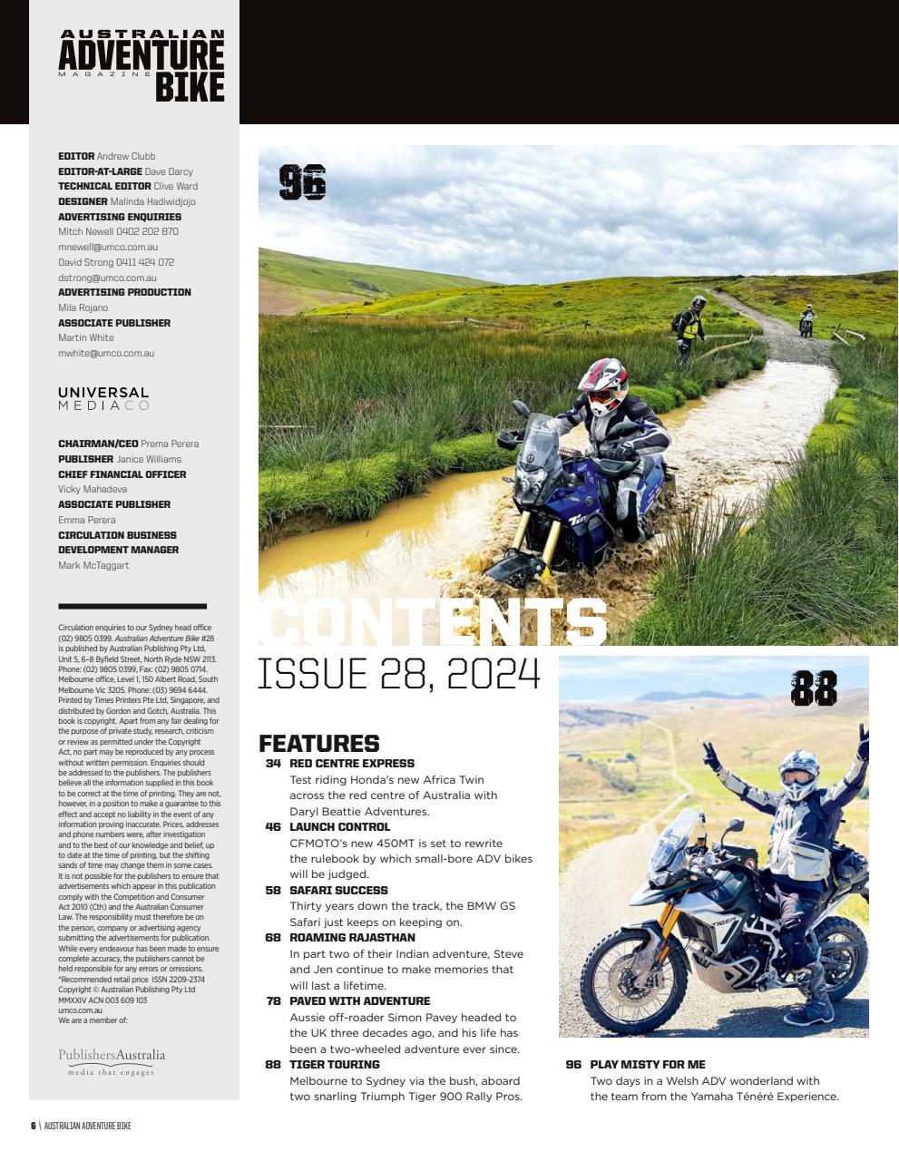 Australian Adventure Bike Preview Pages