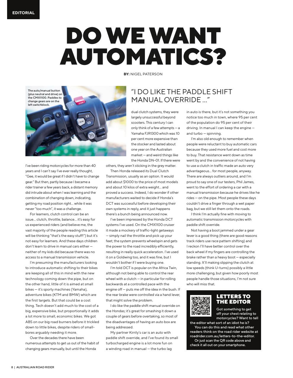 Australian Road Rider Preview Pages