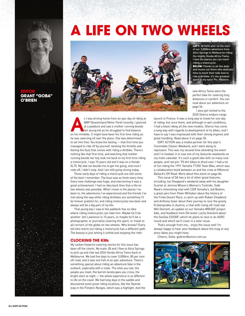 Dirt Action Preview Pages