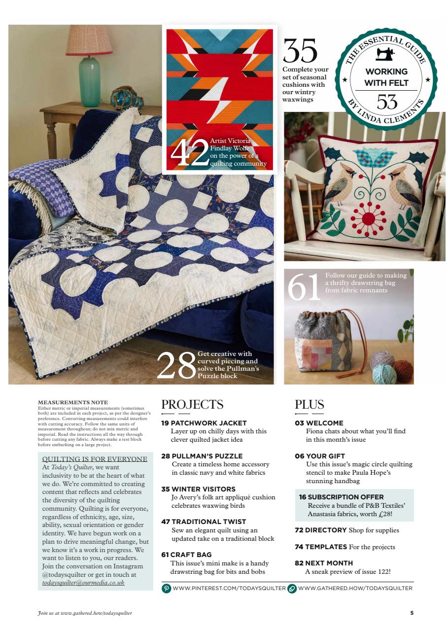 Today’s Quilter Preview Pages