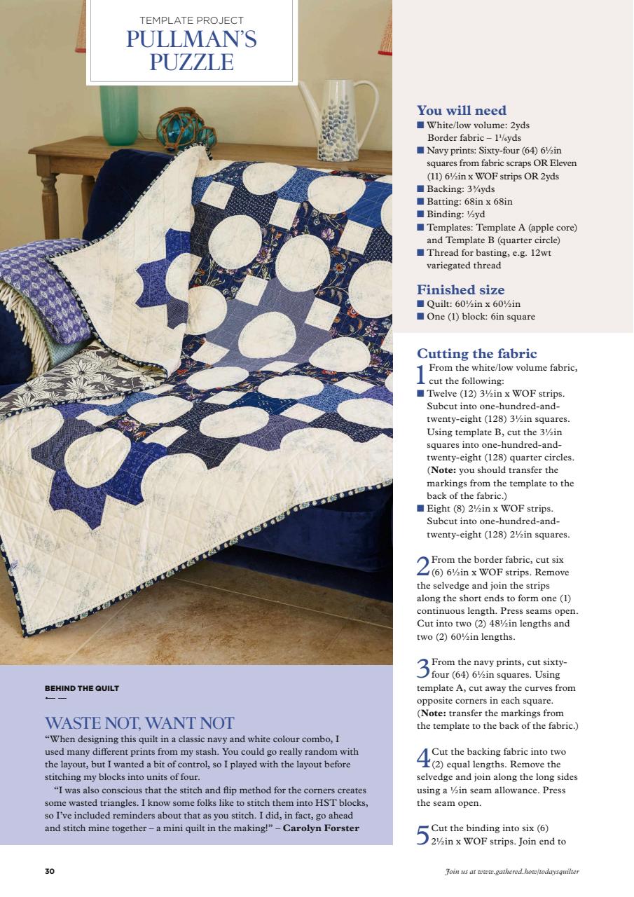 Today’s Quilter Preview Pages