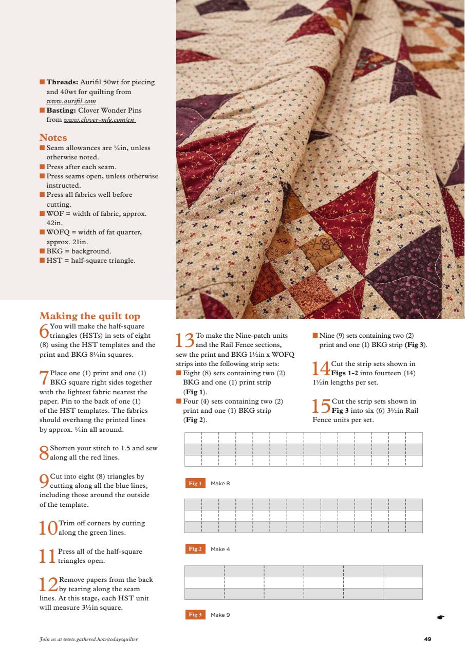 Today’s Quilter Preview Pages