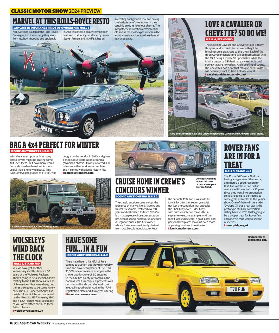 Classic Car Weekly Preview Pages
