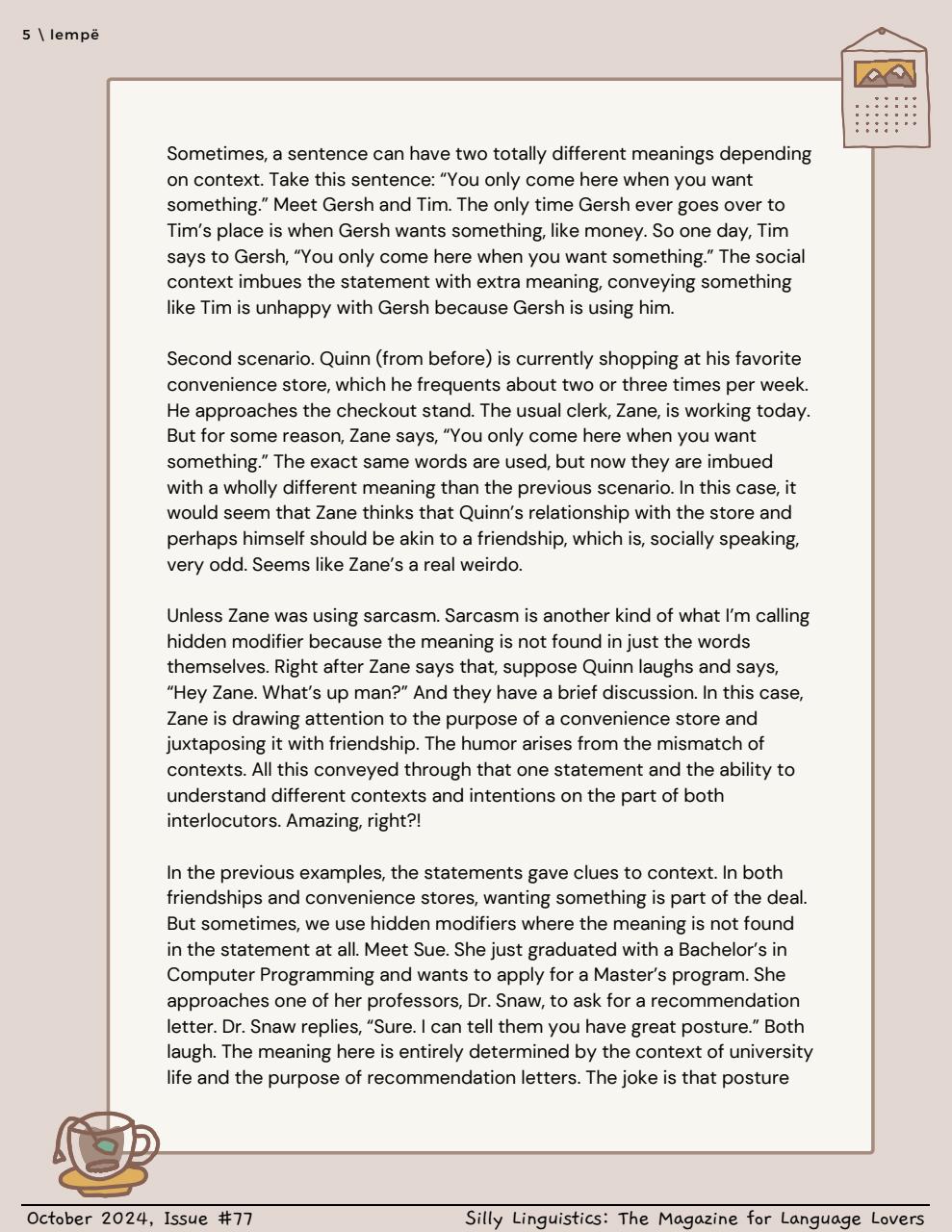 Silly Linguistics Preview Pages