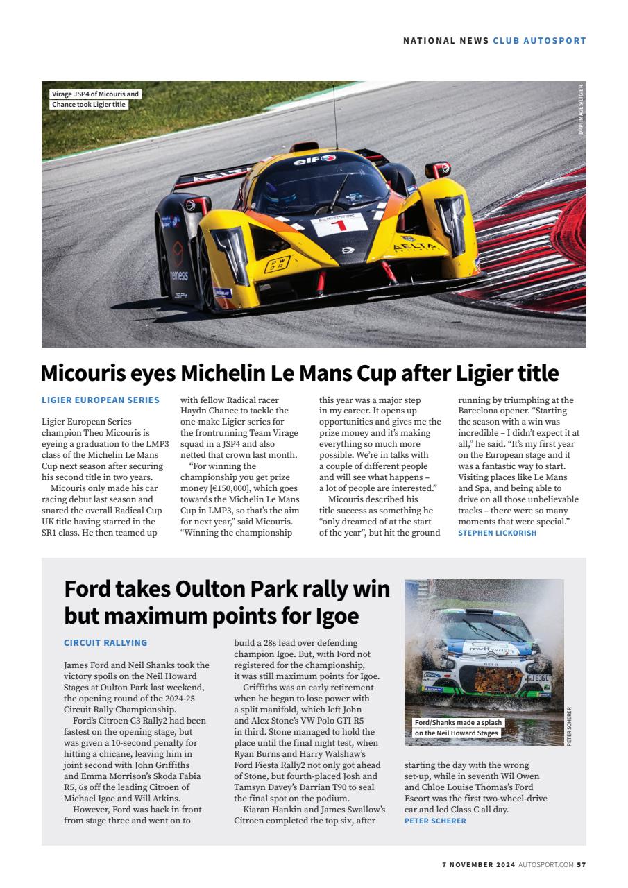 Autosport Preview Pages