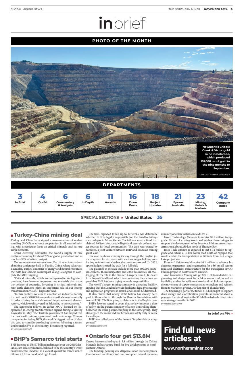 The Northern Miner Preview Pages