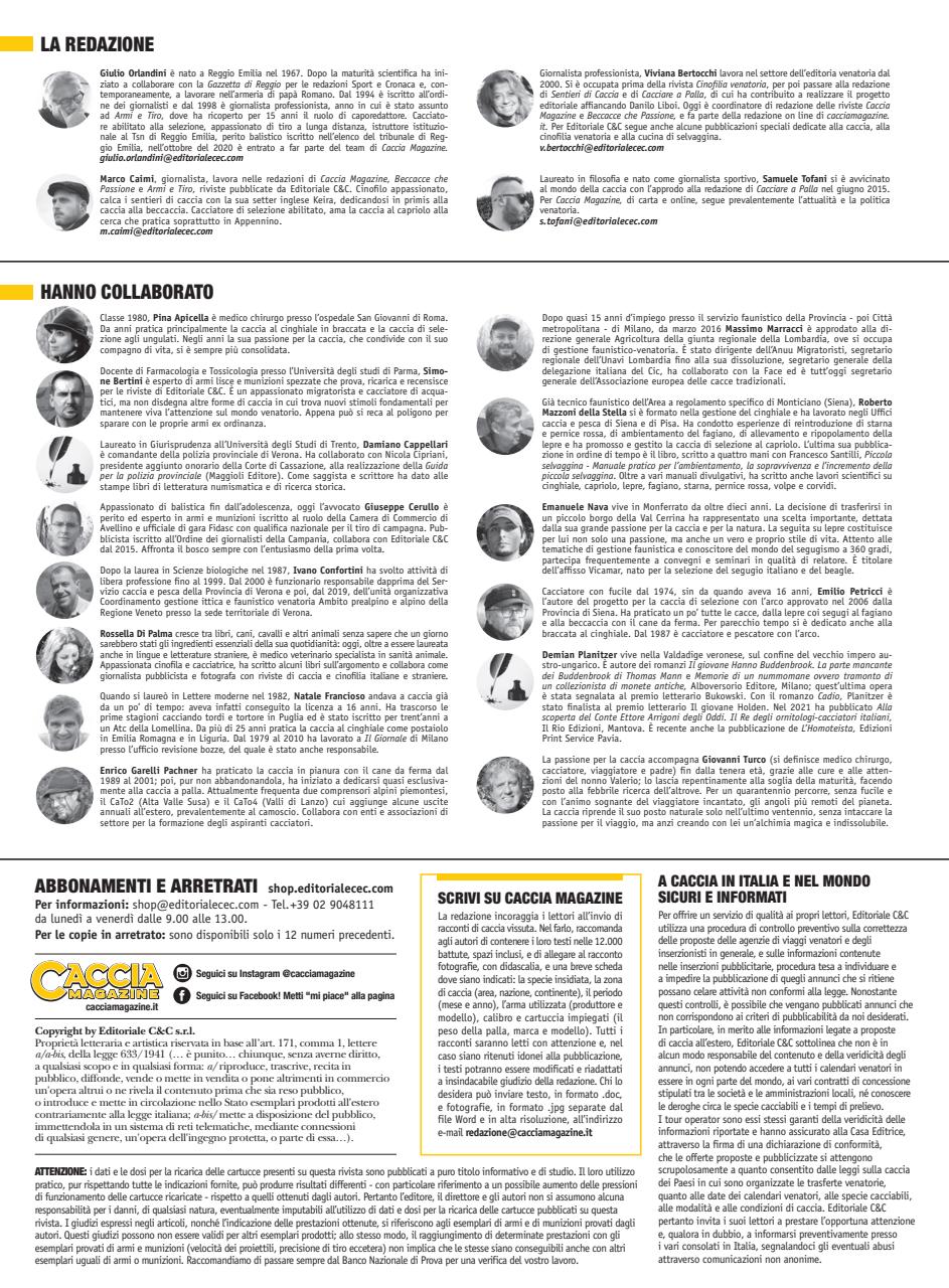 Caccia Magazine Preview Pages