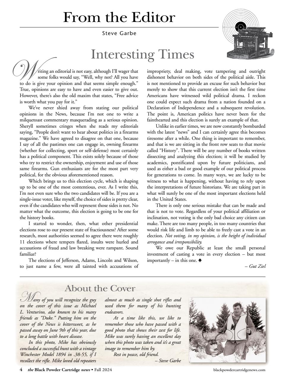 Black Powder Cartridge News Preview Pages