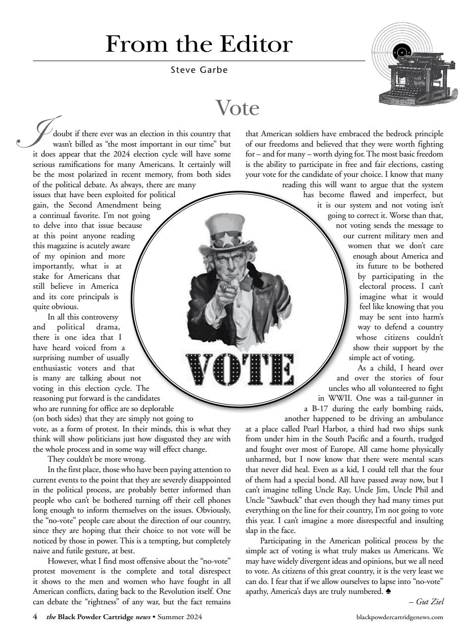 Black Powder Cartridge News Preview Pages