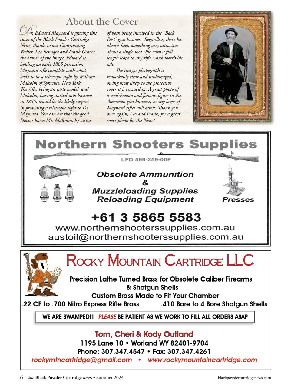 Black Powder Cartridge News Preview Pages