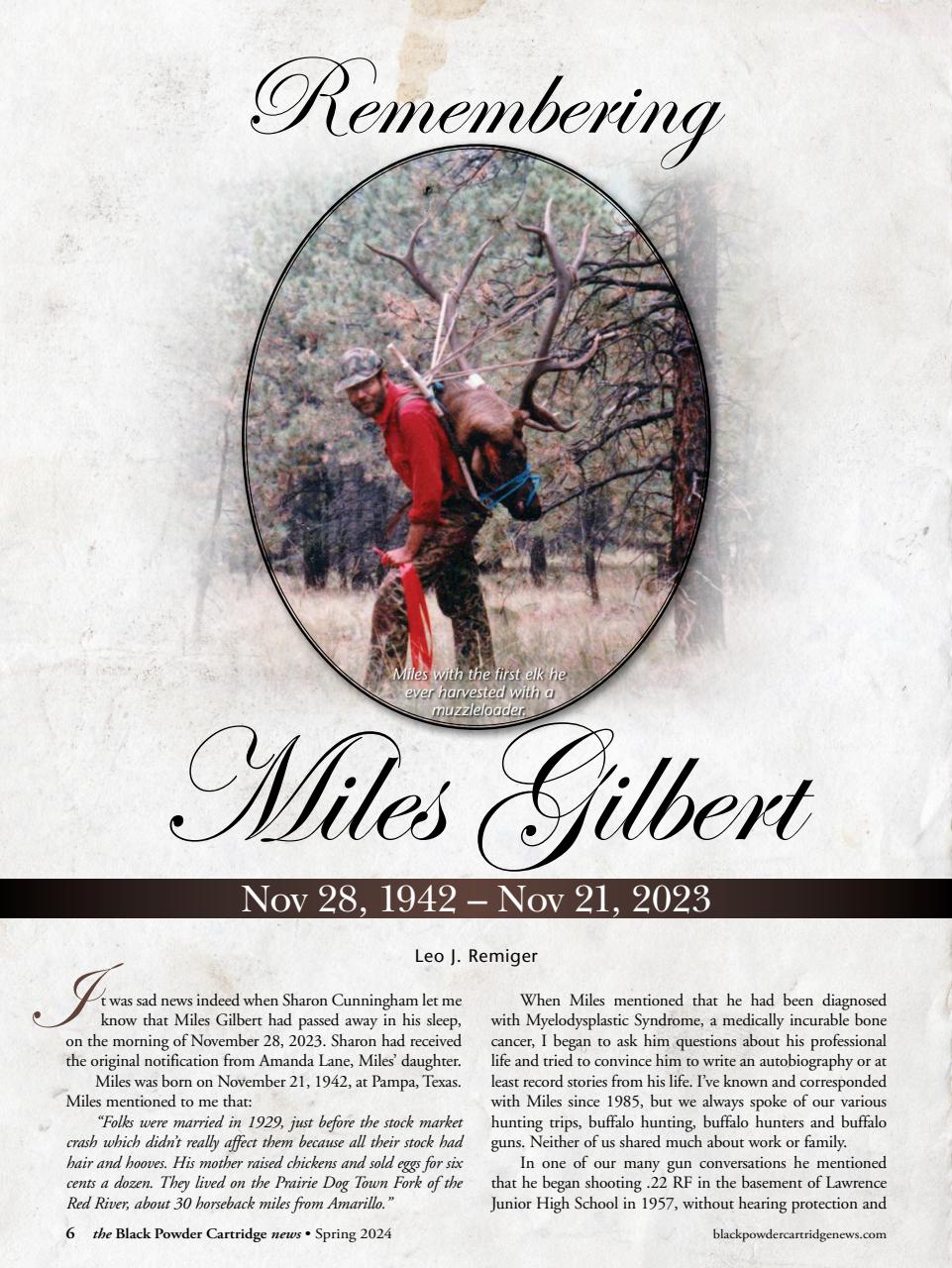 Black Powder Cartridge News Preview Pages