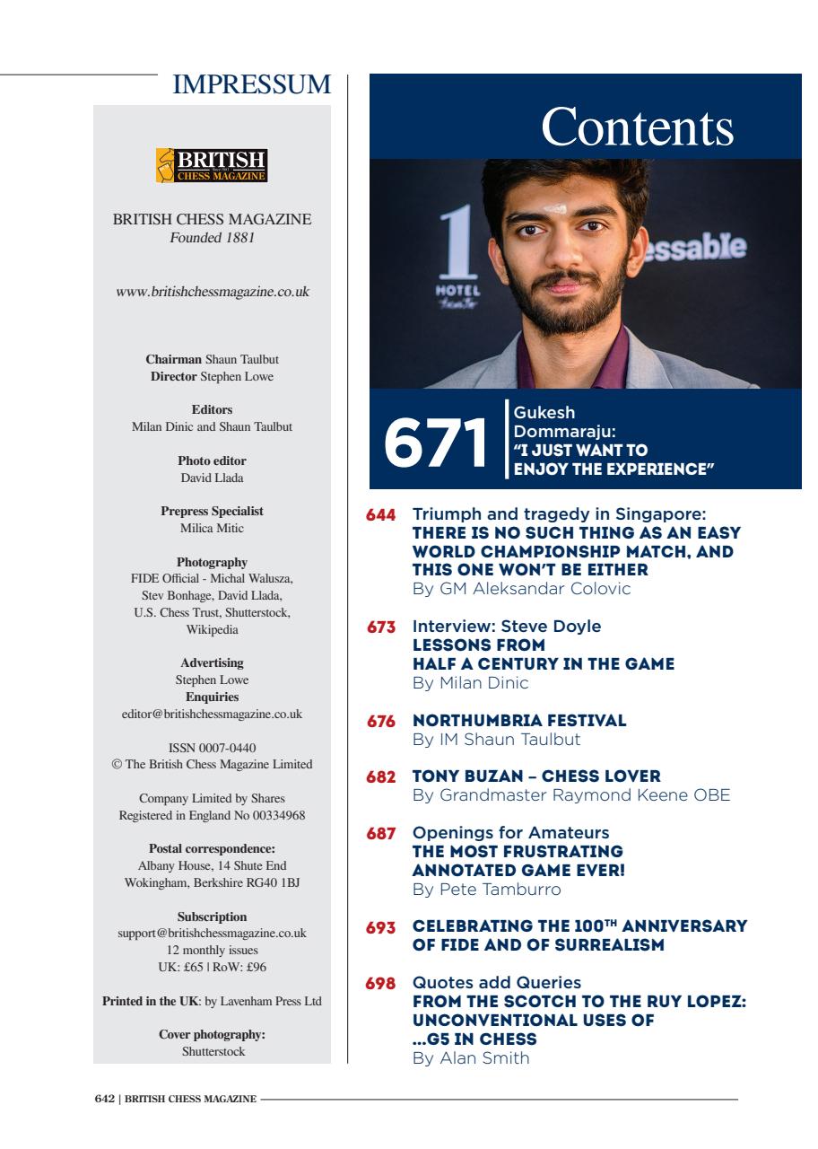 British Chess Magazine Preview Pages