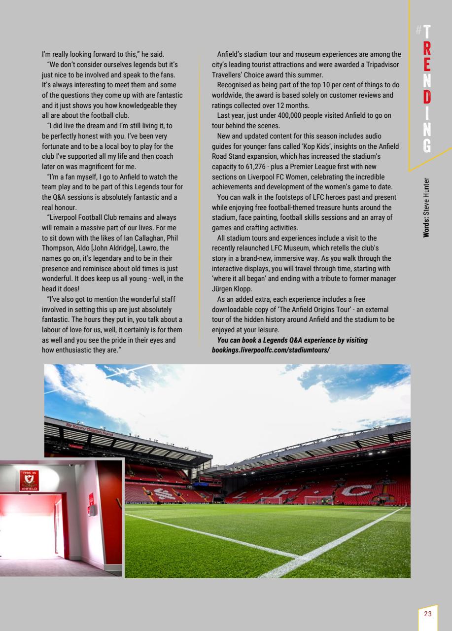 Liverpool FC Programmes Preview Pages