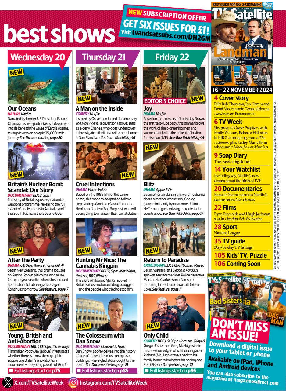 TV & Satellite Week Preview Pages