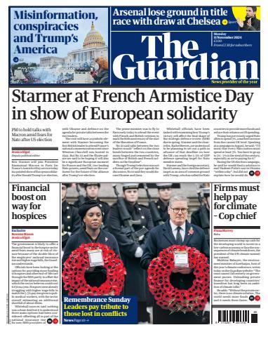 The Guardian Newspaper issue Monday, 11 November 2024