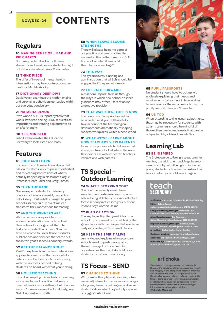 Teach Secondary Preview Pages