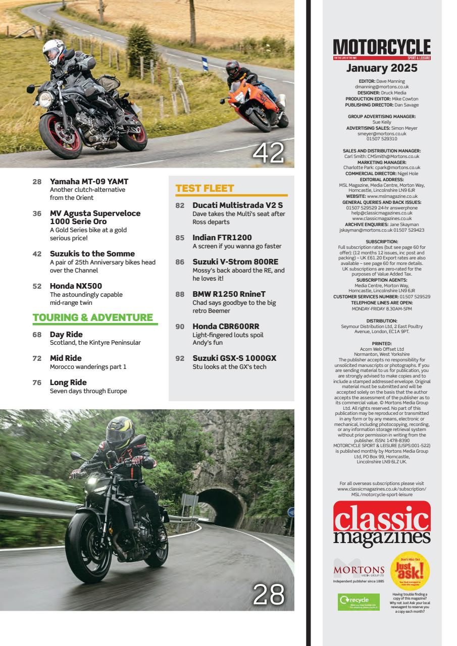 Motorcycle Sport & Leisure Preview Pages