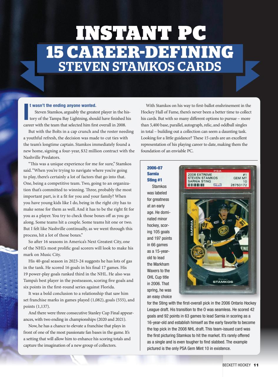 Beckett Hockey Magazine Preview Pages