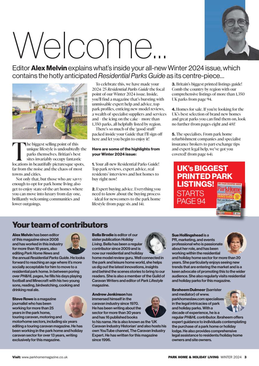 Park Home & Holiday Living Preview Pages