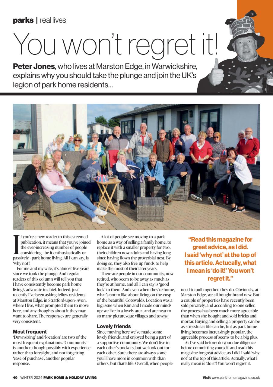 Park Home & Holiday Living Preview Pages