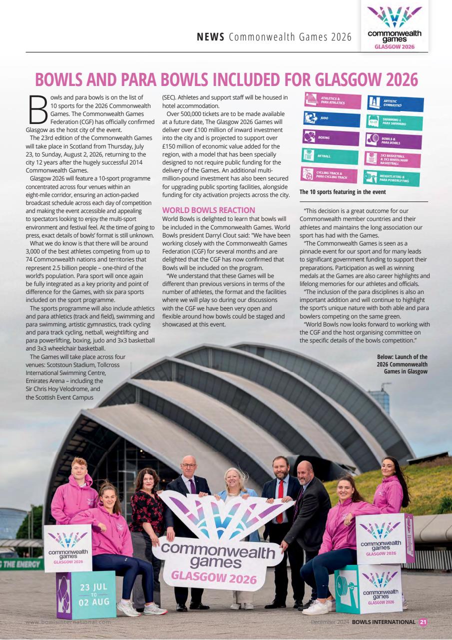 Bowls International Preview Pages