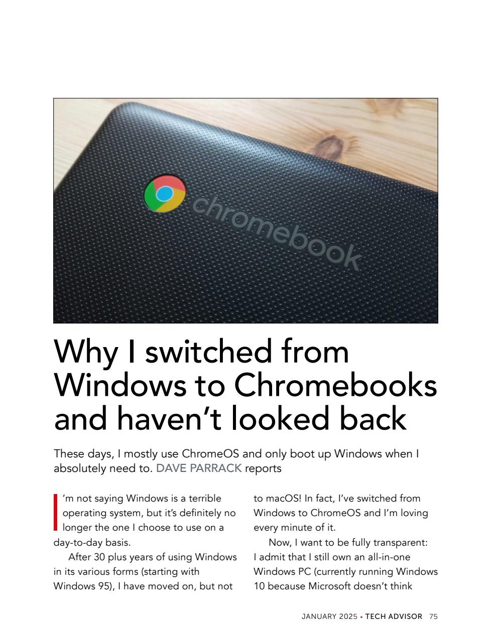 Tech Advisor Preview Pages