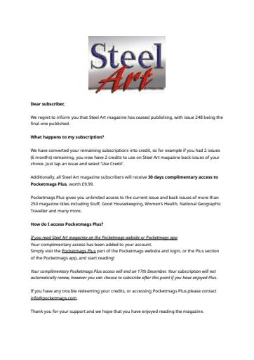 Steel Art issue 