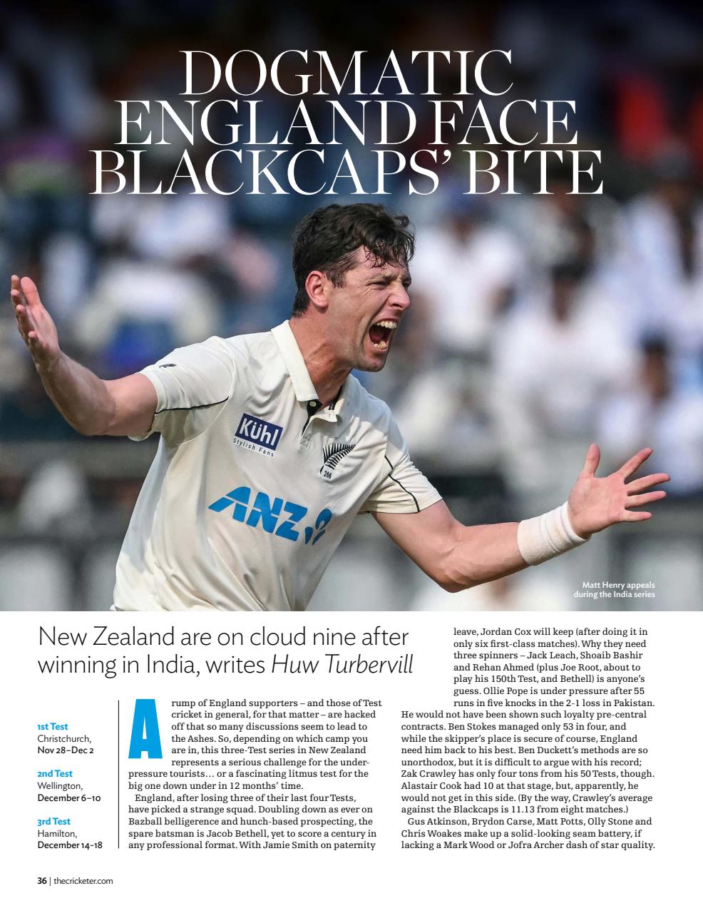 The Cricketer Magazine Preview Pages
