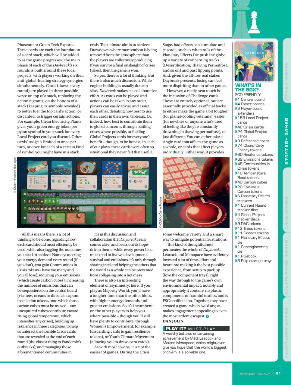 Tabletop Gaming Preview Pages